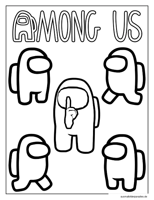 Among Us Ausmalbild 19 als Gratis-PDF Among Us Ausmalbild 19 - kostenlos zum Ausdrucken