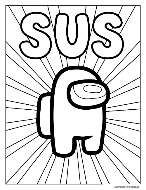 Among Us Ausmalbild 29 als Gratis-PDF Among Us Ausmalbild 29 - kostenlos zum Ausdrucken