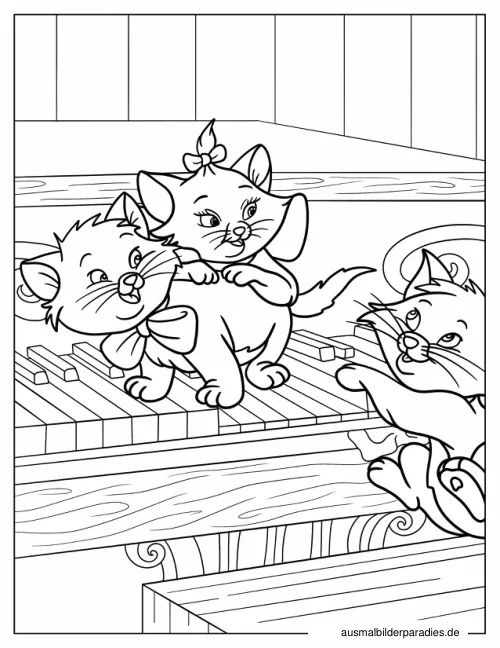 Aristocats Ausmalbild 2 - kostenlos zum Ausdrucken