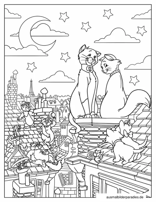 Aristocats Ausmalbild 3 - kostenlos zum Ausdrucken