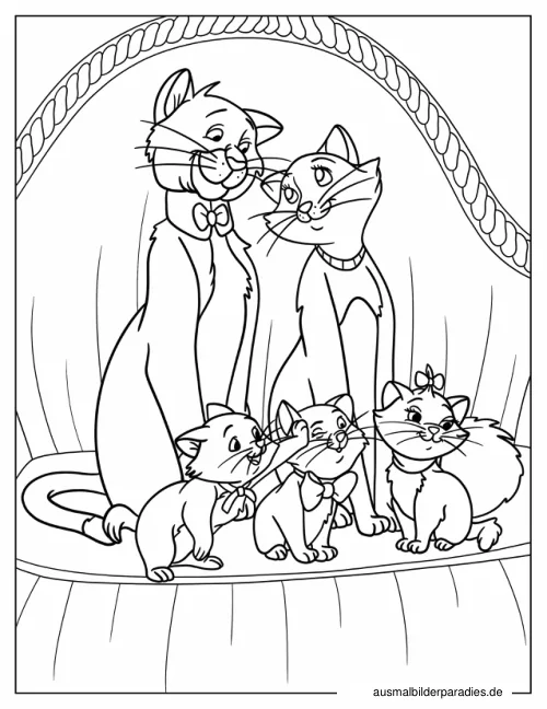 Aristocats Ausmalbild 4 - kostenlos zum Ausdrucken