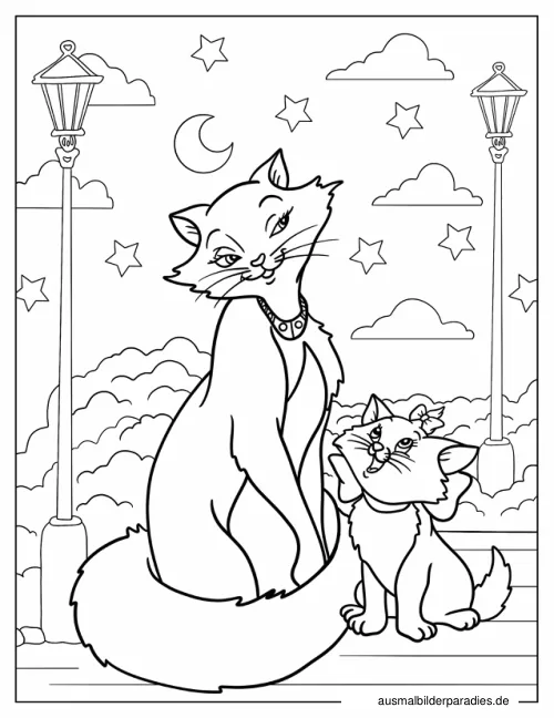 Aristocats Ausmalbild 8 - kostenlos zum Ausdrucken