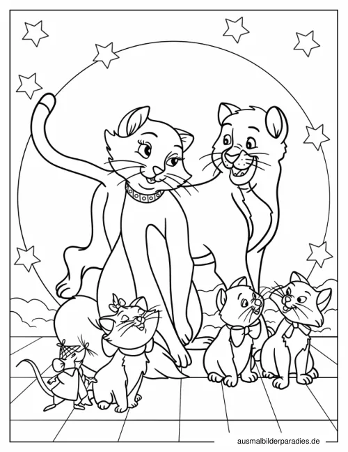 Aristocats Ausmalbild 9 - kostenlos zum Ausdrucken