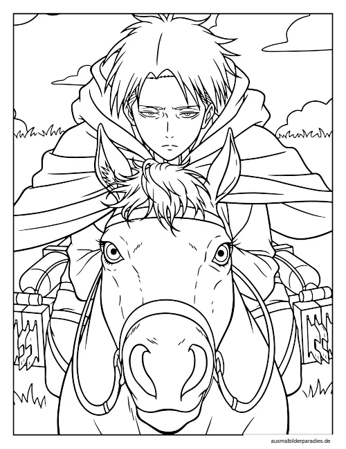 Attack on Titan Ausmalbild 14 als Gratis-PDF Attack on Titan Ausmalbild 14 - kostenlos zum Ausdrucken
