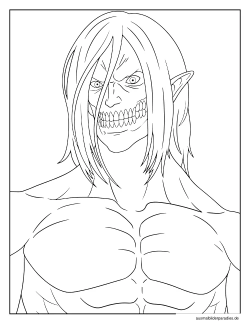 Attack on Titan Ausmalbild 4 als Gratis-PDF Attack on Titan Ausmalbild 4 - kostenlos zum Ausdrucken