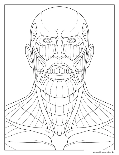 Attack on Titan Ausmalbild 5 als Gratis-PDF Attack on Titan Ausmalbild 5 - kostenlos zum Ausdrucken