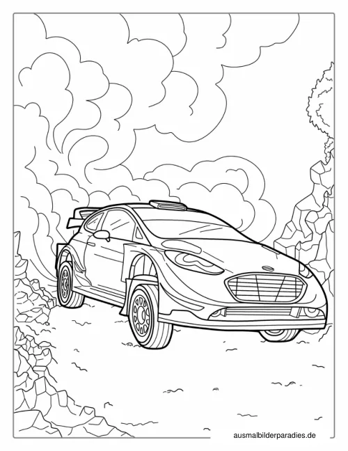 Auto Ausmalbild 11 als Gratis-PDF Auto Ausmalbild 11 - kostenlos zum Ausdrucken