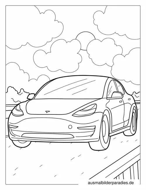 Auto Ausmalbild 12 als Gratis-PDF Auto Ausmalbild 12 - kostenlos zum Ausdrucken