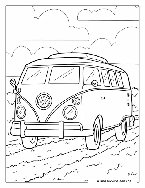 Auto Ausmalbild 13 als Gratis-PDF Auto Ausmalbild 13 - kostenlos zum Ausdrucken
