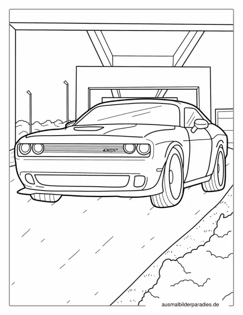 Auto Ausmalbild 16 als Gratis-PDF Auto Ausmalbild 16 - kostenlos zum Ausdrucken