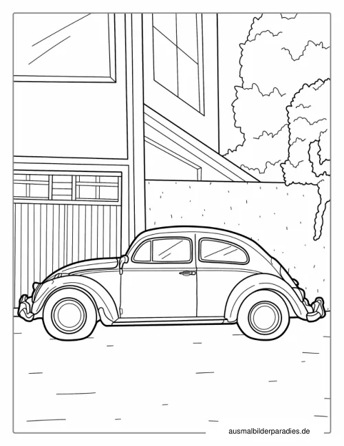 Auto Ausmalbild 18 als Gratis-PDF Auto Ausmalbild 18 - kostenlos zum Ausdrucken