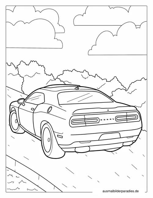 Auto Ausmalbild 19 als Gratis-PDF Auto Ausmalbild 19 - kostenlos zum Ausdrucken