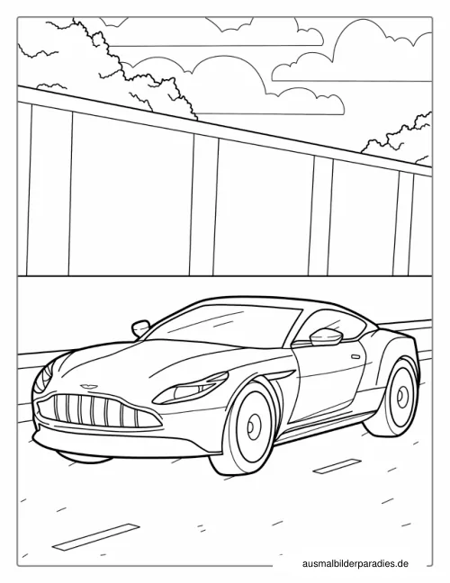 Auto Ausmalbild 2 als Gratis-PDF Auto Ausmalbild 2 - kostenlos zum Ausdrucken