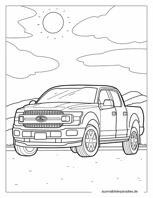 Auto Ausmalbild 24 als Gratis-PDF Auto Ausmalbild 24 - kostenlos zum Ausdrucken