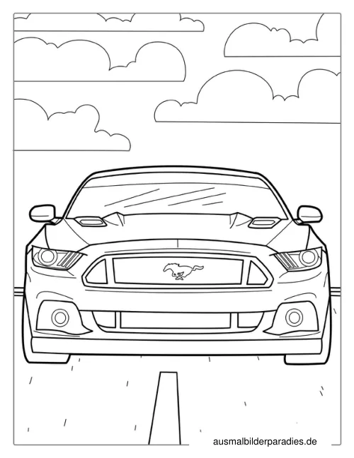 Auto Ausmalbild 25 als Gratis-PDF Auto Ausmalbild 25 - kostenlos zum Ausdrucken