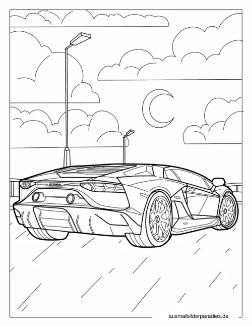 Auto Ausmalbild 29 als Gratis-PDF Auto Ausmalbild 29 - kostenlos zum Ausdrucken