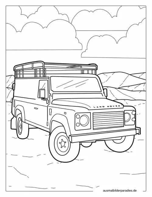 Auto Ausmalbild 31 als Gratis-PDF Auto Ausmalbild 31 - kostenlos zum Ausdrucken