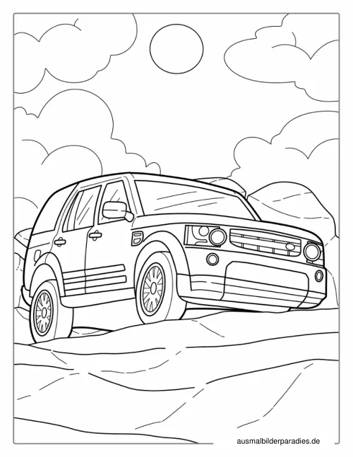 Auto Ausmalbild 32 als Gratis-PDF Auto Ausmalbild 32 - kostenlos zum Ausdrucken