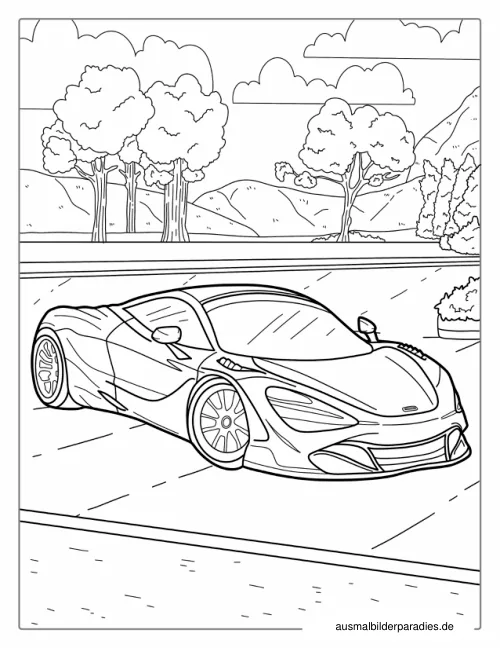 Auto Ausmalbild 34 als Gratis-PDF Auto Ausmalbild 34 - kostenlos zum Ausdrucken