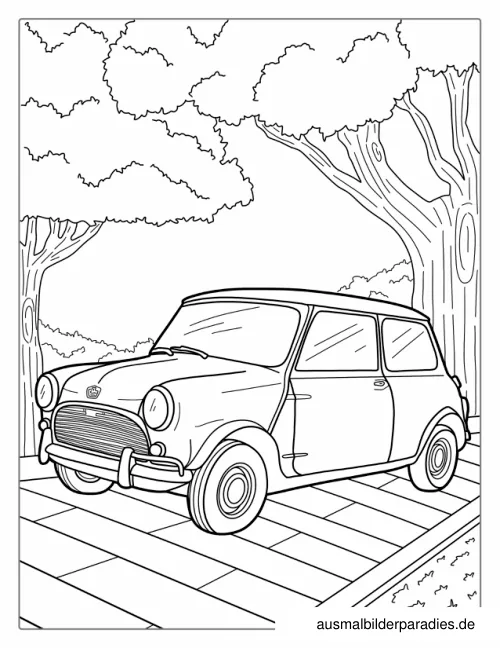 Auto Ausmalbild 35 als Gratis-PDF Auto Ausmalbild 35 - kostenlos zum Ausdrucken
