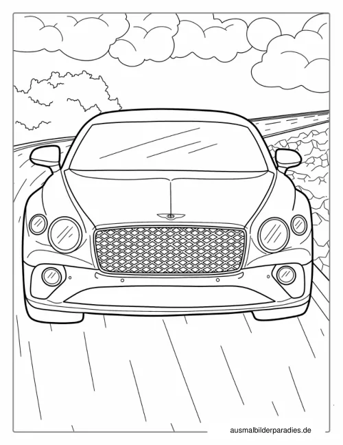 Auto Ausmalbild 5 als Gratis-PDF Auto Ausmalbild 5 - kostenlos zum Ausdrucken