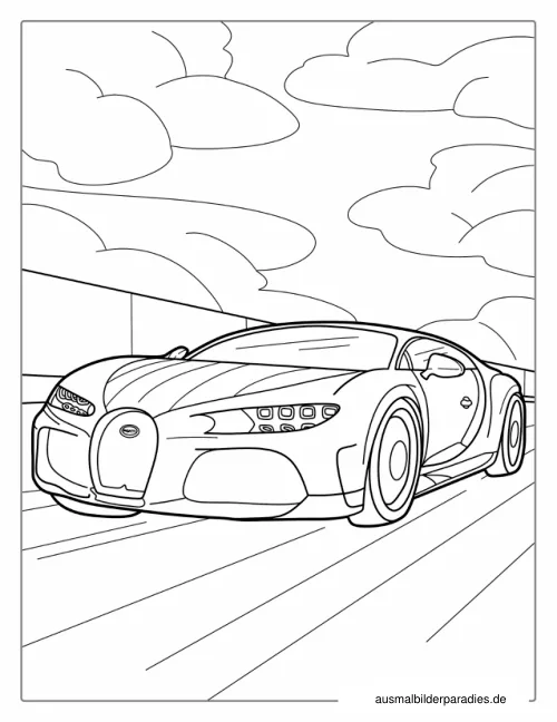 Auto Ausmalbild 6 als Gratis-PDF Auto Ausmalbild 6 - kostenlos zum Ausdrucken