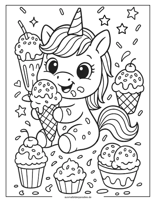 Baby Einhorn Ausmalbilder Baby Einhorn Ausmalbilder kostenlos zum Ausdrucken