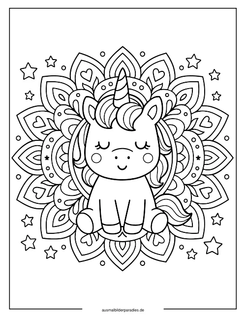 Baby Einhorn Ausmalbild 21 als Gratis-PDF Baby Einhorn Ausmalbild 21 - kostenlos zum Ausdrucken