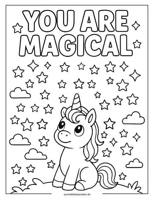 Baby Einhorn Ausmalbild 26 als Gratis-PDF Baby Einhorn Ausmalbild 26 - kostenlos zum Ausdrucken