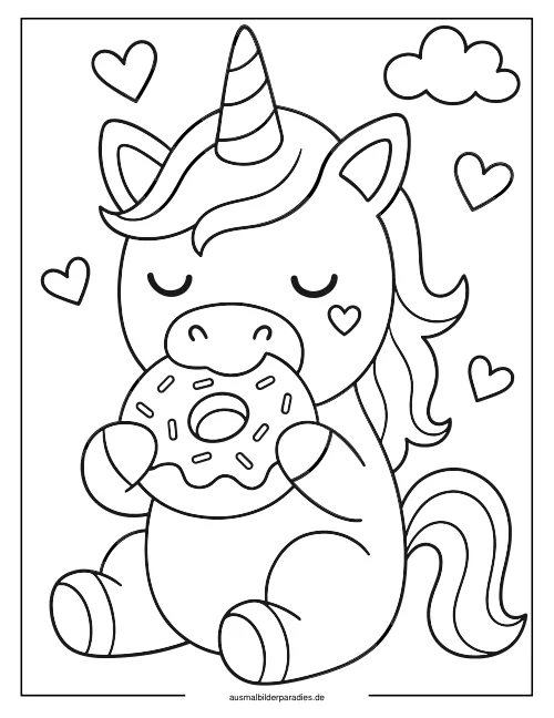 Baby Einhorn Ausmalbild 29 als Gratis-PDF Baby Einhorn Ausmalbild 29 - kostenlos zum Ausdrucken