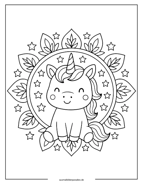 Baby Einhorn Ausmalbild 31 als Gratis-PDF Baby Einhorn Ausmalbild 31 - kostenlos zum Ausdrucken