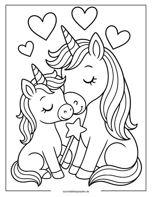 Baby Einhorn Ausmalbild 35 als Gratis-PDF Baby Einhorn Ausmalbild 35 - kostenlos zum Ausdrucken