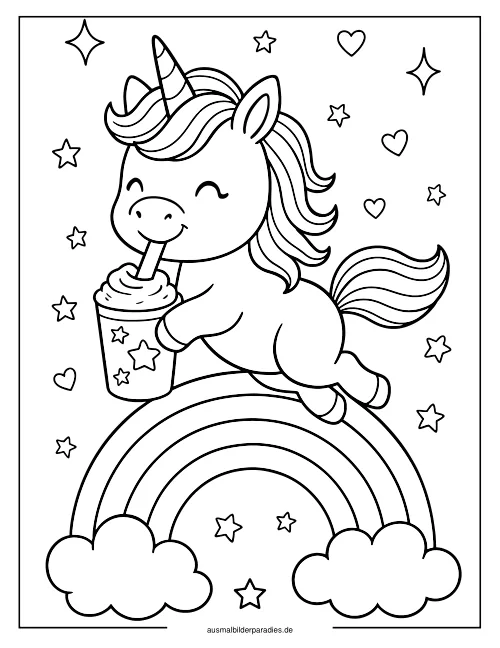 Baby Einhorn Ausmalbild 8 als Gratis-PDF Baby Einhorn Ausmalbild 8 - kostenlos zum Ausdrucken