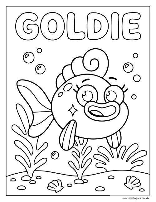 Baby Shark Ausmalbild 10 als Gratis-PDF Baby Shark Ausmalbild 10 - kostenlos zum Ausdrucken