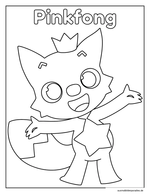 Baby Shark Ausmalbild 32 als Gratis-PDF Baby Shark Ausmalbild 32 - kostenlos zum Ausdrucken