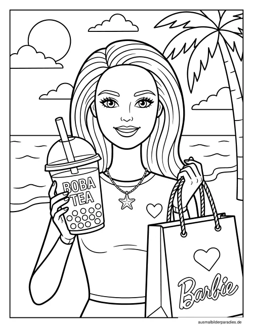 Barbie Ausmalbild 12 - kostenlos zum Ausdrucken