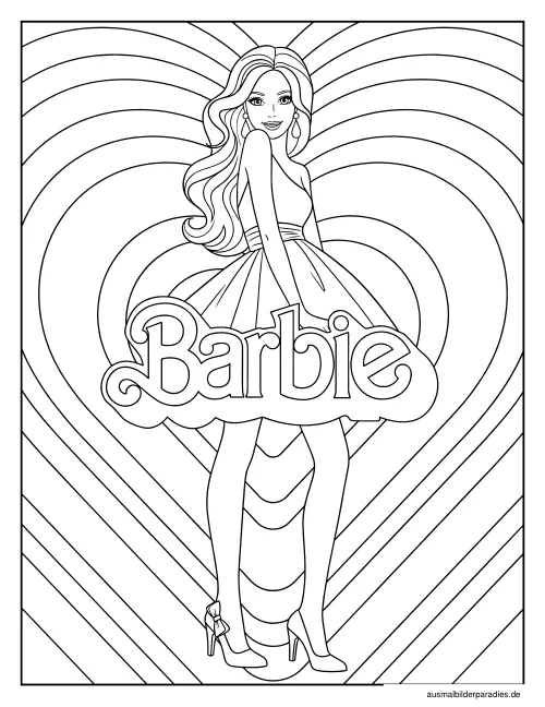 Barbie Ausmalbild 15 - kostenlos zum Ausdrucken