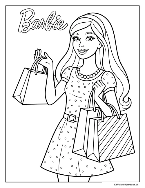 Barbie Ausmalbild 17 - kostenlos zum Ausdrucken