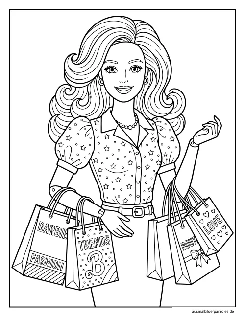 Barbie Ausmalbild 2 - kostenlos zum Ausdrucken