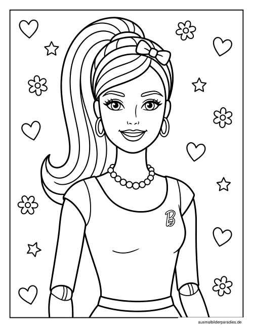 Barbie Ausmalbild 20 - kostenlos zum Ausdrucken