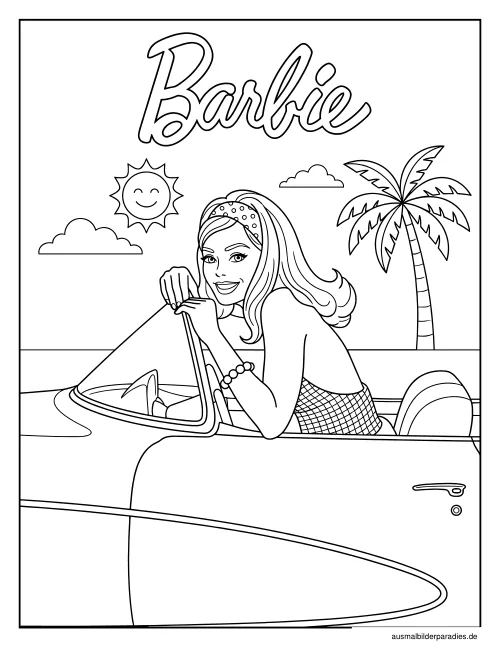 Barbie Ausmalbild 23 - kostenlos zum Ausdrucken