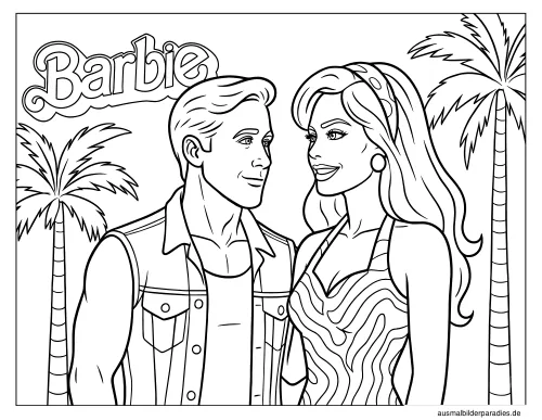 Barbie Ausmalbild 27 - kostenlos zum Ausdrucken
