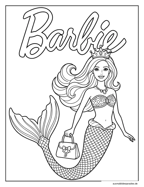 Barbie Ausmalbild 4 - kostenlos zum Ausdrucken