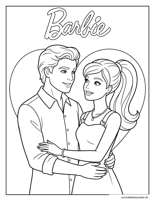 Barbie Ausmalbild 8 - kostenlos zum Ausdrucken