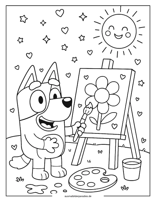 Bluey Ausmalbilder Bluey Ausmalbilder kostenlos zum Ausdrucken