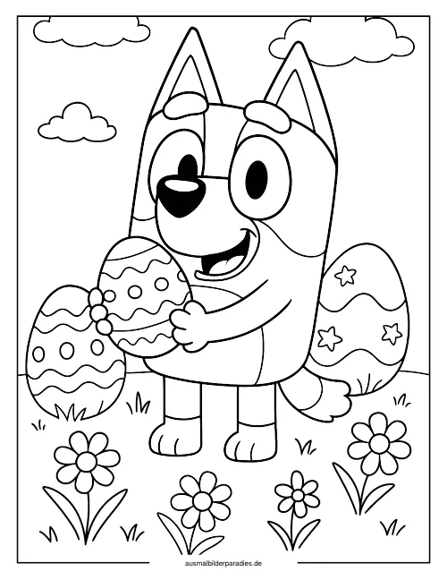 Bluey Ausmalbild 11 als Gratis-PDF Bluey Ausmalbild 11 - kostenlos zum Ausdrucken