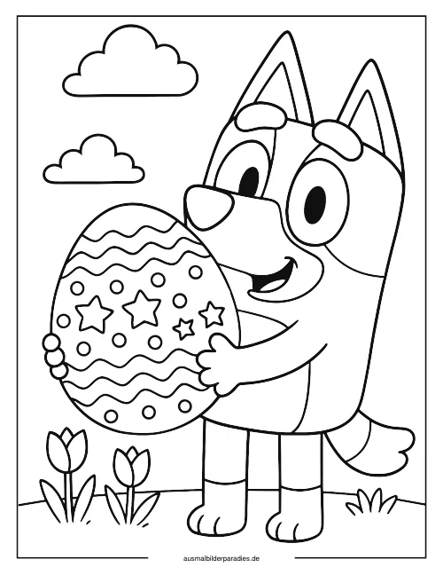 Bluey Ausmalbild 12 als Gratis-PDF Bluey Ausmalbild 12 - kostenlos zum Ausdrucken