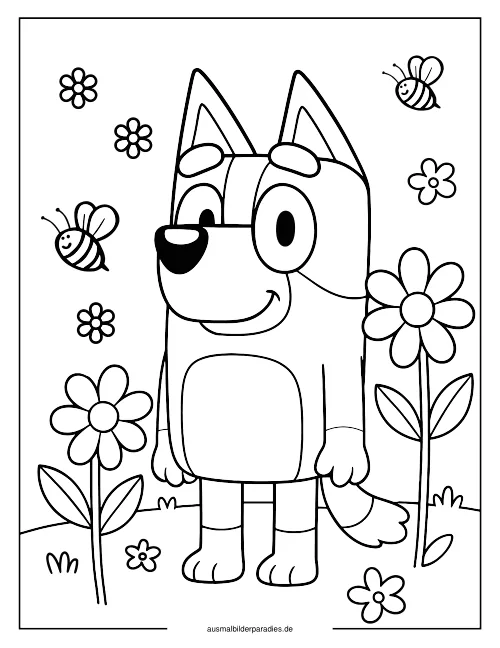 Bluey Ausmalbild 14 als Gratis-PDF Bluey Ausmalbild 14 - kostenlos zum Ausdrucken