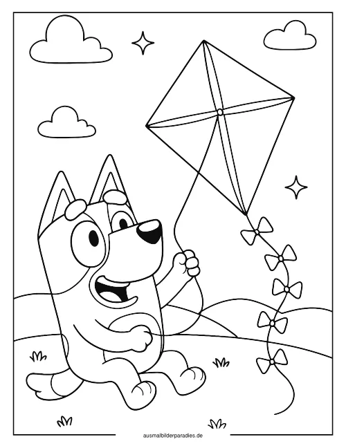 Bluey Ausmalbild 15 als Gratis-PDF Bluey Ausmalbild 15 - kostenlos zum Ausdrucken