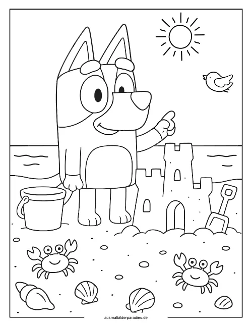 Bluey Ausmalbild 16 als Gratis-PDF Bluey Ausmalbild 16 - kostenlos zum Ausdrucken